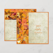 秋の結婚式の招待状 招待状 (正面/裏面)