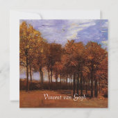 秋の結婚式の招待状。秋の風景 招待状 (裏面)