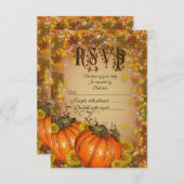 秋の結婚式の招待状「紅葉」への返信 招待状 (正面/裏面)