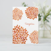 秋の結婚式の招待状 花が咲く レセプションカード 招待状 (スタンド正面)