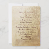 秋の結婚式の招待 招待状 (裏面)