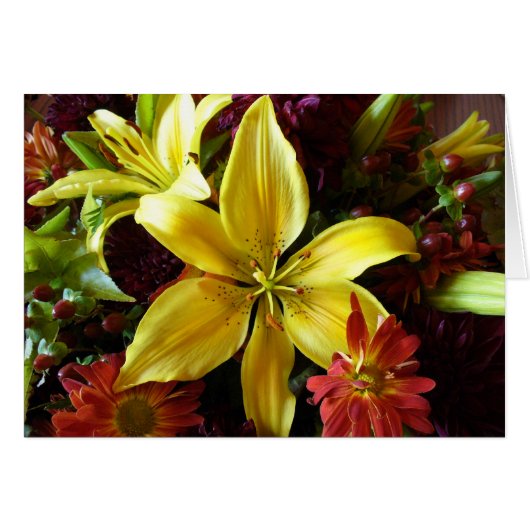 秋の結婚式の花束 (正面横)