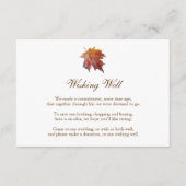 秋の結婚式の願い井戸、水彩葉 エンクロージャーカード (正面)