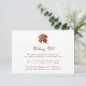 秋の結婚式の願い井戸、水彩葉 エンクロージャーカード (スタンド正面)