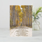 秋の結婚式の《植物》アスペンの細道 招待状 (スタンド正面)