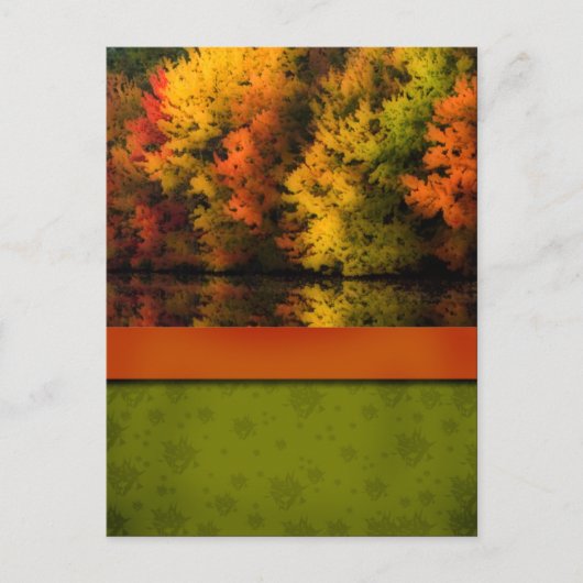 秋の結婚式はがき ポストカード (正面)