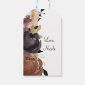 秋の結婚式はっきりしたグラムフラワーズモダンフローラ ギフトタグ (裏面)