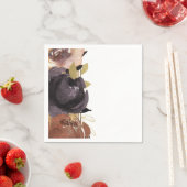 秋の結婚式はっきりしたグラムフラワーモダンフローラ スタンダードカクテルナプキン (インサイチュ)