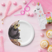 秋の結婚式はっきりしたグラムフラワーモダンフローラ ペーパープレート (パーティー)