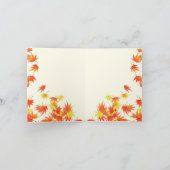 秋の結婚式は感謝していしています サンキューカード (内部)