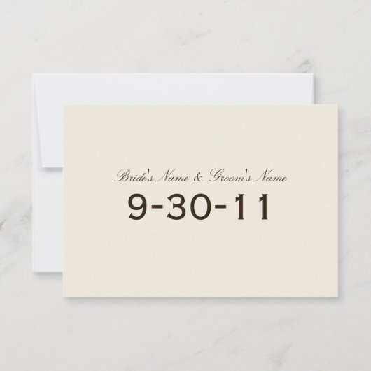 秋の結婚式は日付を保存 – Sunflower & Barnwood セーブザデート (裏面)