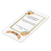 秋の結婚式をテーマにした招待状 マグネット (左側)