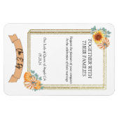 秋の結婚式をテーマにした招待状 マグネット (横)