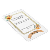 秋の結婚式をテーマにした招待状 マグネット (右側)