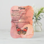 秋の結婚式イベントのメニュー ツリー＆バタフライ付き 案内状 (スタンド正面)