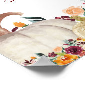 秋の結婚式ウェルカム結婚サインのウェルカムサイン ポスター (角)