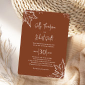 秋の結婚式エレガント紅葉カスタム 招待状