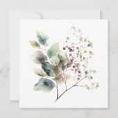 秋の結婚式エレガント2人が一人のクリスチャンになる 招待状 (裏面)