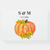 秋の結婚式オレンジカボンプキンサンフラワー ゲストブック (裏面)