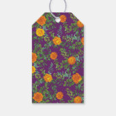 秋の結婚式オレンジバラパープル ギフトタグ (裏面)