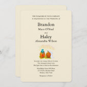 秋の結婚式カボチャ招待状 招待状 (正面/裏面)