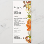 秋の結婚式カボチャ紅葉結婚ズ メニュー (正面)