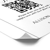 秋の結婚式キャプチャ愛QRコード結婚の写真 ポスター (角)