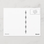 秋の結婚式グリーンタンモノグラムカスタムポストカード ポストカード (裏面)