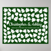 秋の結婚式ゲストブックオルタナティブ75ゲストリーフ ポスター (正面)