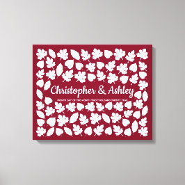 秋の結婚式ゲストブックオルタナティブ75葉ゲスト キャンバスプリント