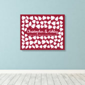 秋の結婚式ゲストブックオルタナティブ75葉ゲスト キャンバスプリント (インサイチュ (ウッドフロア))