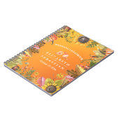 秋の結婚式ゲストブックオータムメープル葉パンプキン ノートブック (左側)