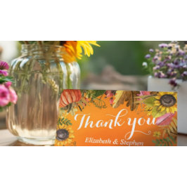 秋の結婚式サンキューオータムメープル葉パンプキン