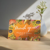 秋の結婚式サンキューオータムメープル葉パンプキン