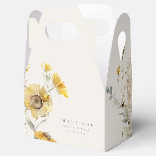 秋の結婚式サンキューフェイバーボックスひまわり フェイバーボックス (オープン)
