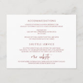 秋の結婚式サンフラワーズ&ブルゴーニュバラ詳細 エンクロージャーカード (裏面)