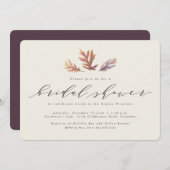 秋の結婚式シャワーの招待 案内状 (正面/裏面)