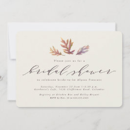 秋の結婚式シャワーの招待 案内状