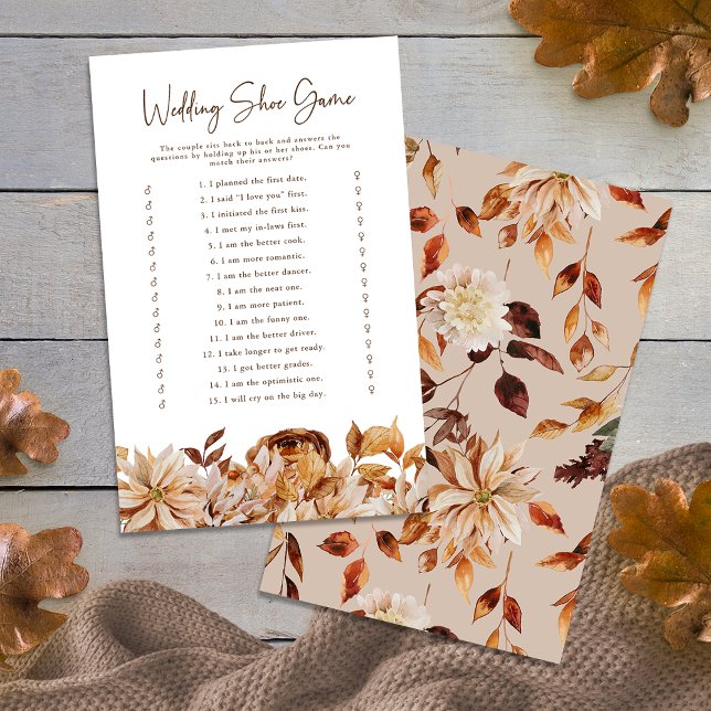 秋の結婚式シューゲーム (Fall Wedding Shoe Game
)