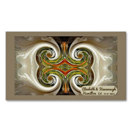 「秋の結婚式テーブル好み」名刺マグネット マグネット名刺