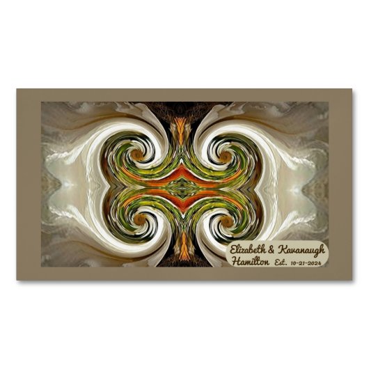 「秋の結婚式テーブル好み」名刺マグネット マグネット名刺 (正面)