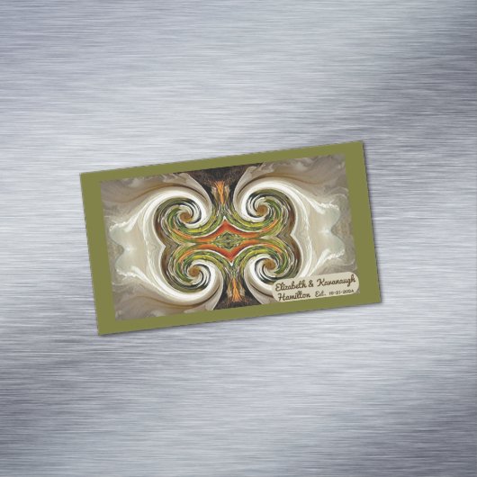 「秋の結婚式テーブル好み」名刺マグネット マグネット名刺 (インサイチュ)