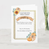 秋の結婚式テーマ写真 招待状 (正面)