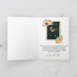 秋の結婚式テーマ写真 招待状