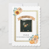 秋の結婚式テーマ 招待状 (裏面)