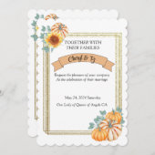 秋の結婚式テーマ 招待状 (正面/裏面)