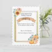 秋の結婚式テーマ 招待状 (スタンド正面)