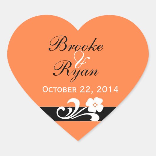 秋の結婚式ハートシール ハートシール (正面)