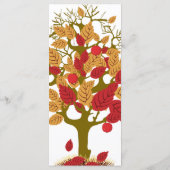 秋の結婚式パーソナライズされたメニューカード メニュー (裏面)