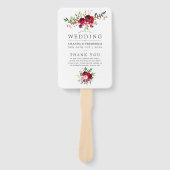 秋の結婚式フローラプログラム ハンドファン (正面)